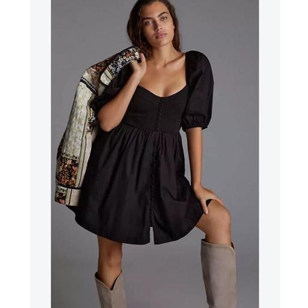 Anthropologie Women's Black Dress